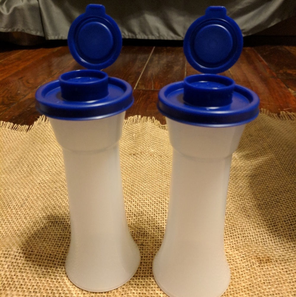 New Tupperware Salt/Pepper Shakers & Butter Dish